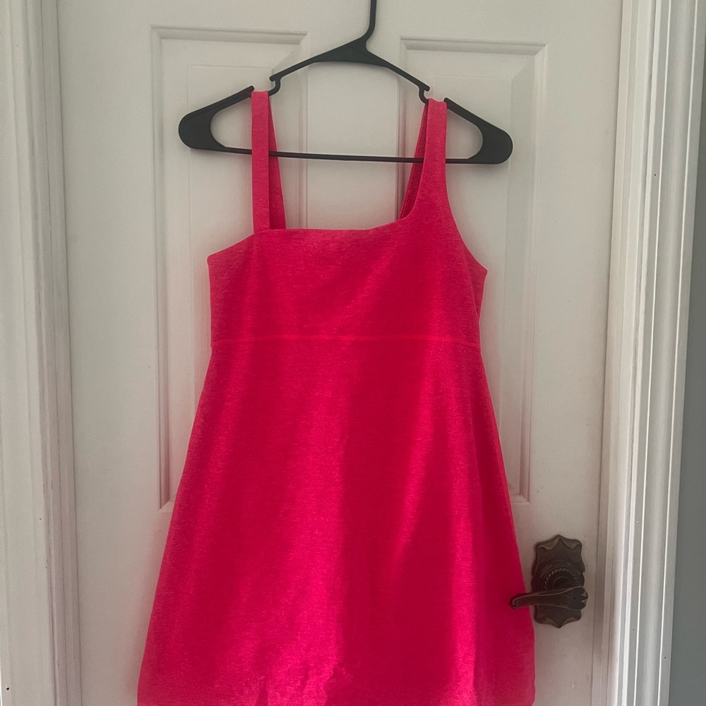 Aerie Pink Sleeveless Square Neck Athletic Dress (only worn once)
